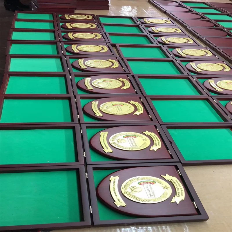 Customized Logo Printed The Souvenir Tray Plaques Souvenir Medal Trophies Award Metal Plate for Windy Gity Open