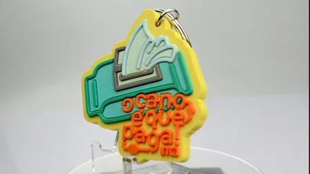 기념품으로 자체 로고가 있는 중국 도매 맞춤형 3D 금속 키체인