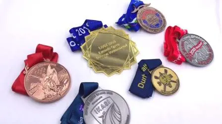 골동품 아연 합금으로 만든 맞춤형 금 지팡이 축구 메달 메달과 트로피